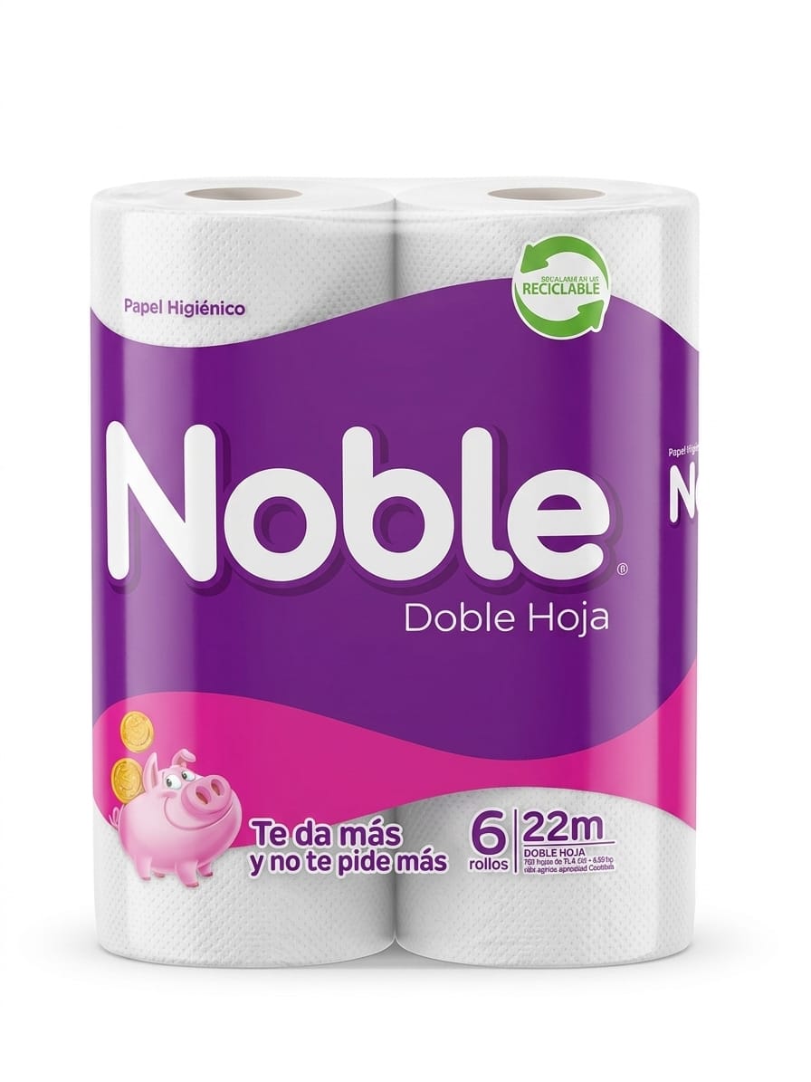 PAPEL HIGENICO NOBLE 6x22